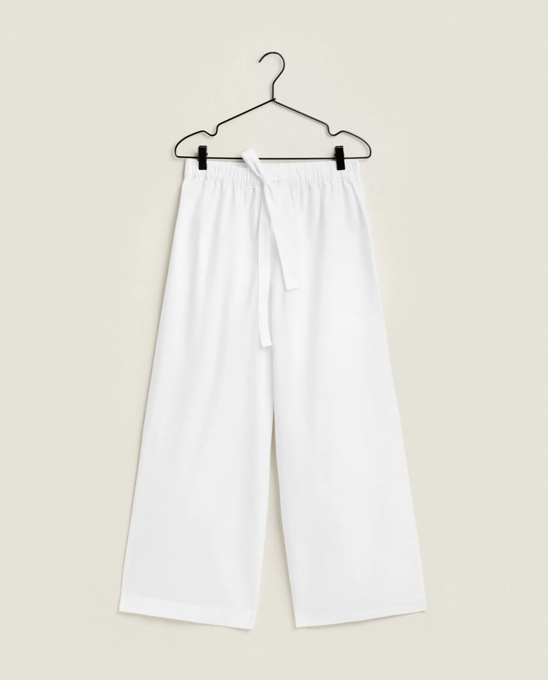 Pajamas*ZARA Home Cotton Poplin Pants White