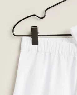 Pajamas*ZARA Home Cotton Poplin Pants White