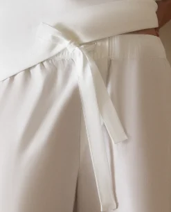 Pajamas*ZARA Home Cotton Poplin Pants White