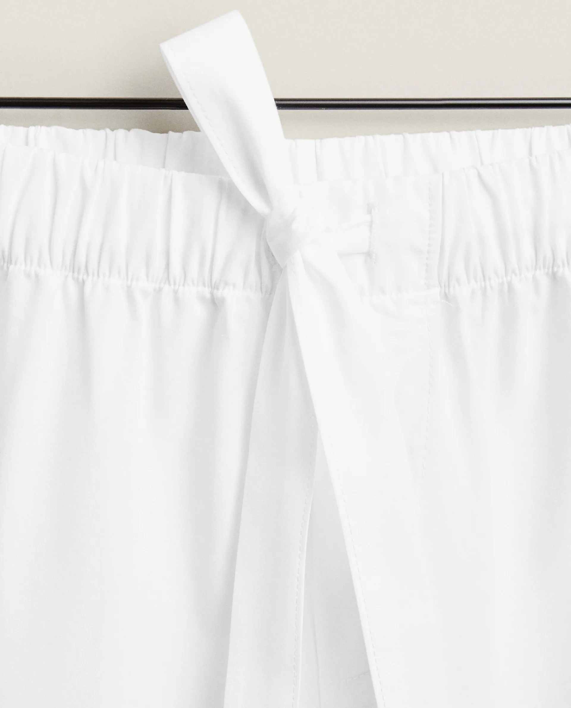 Pajamas*ZARA Home Cotton Poplin Pants White