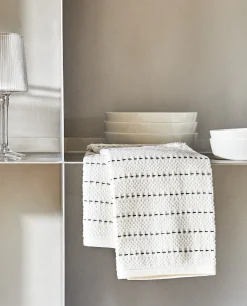 Kitchen Towels, Aprons And Bags*ZARA Home Cotton Terrycloth Dish Towel White