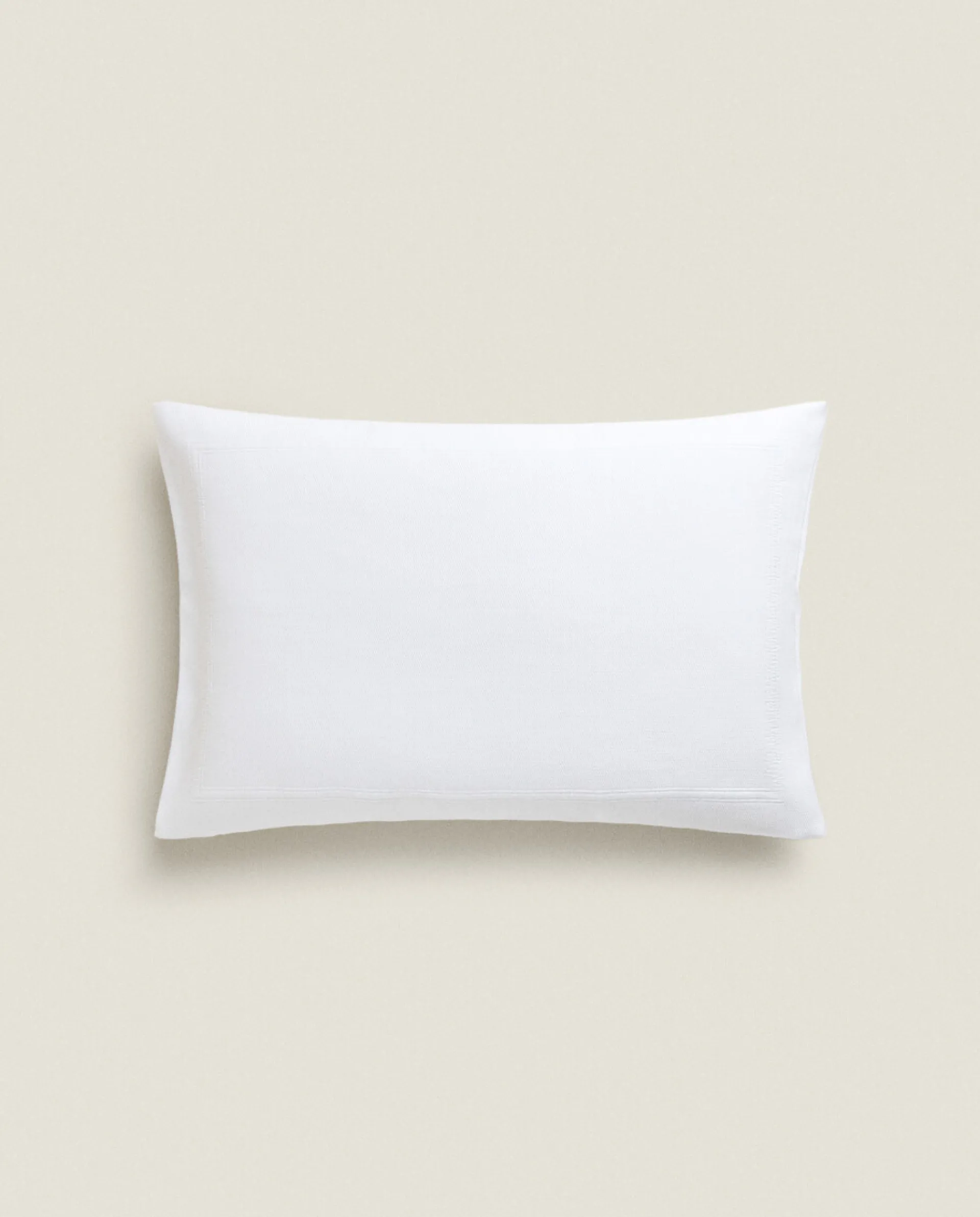 Bedspreads*ZARA Home Cotton Throw Pillow Cover With Border White