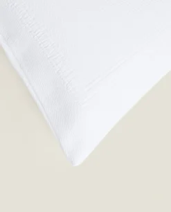 Bedspreads*ZARA Home Cotton Throw Pillow Cover With Border White