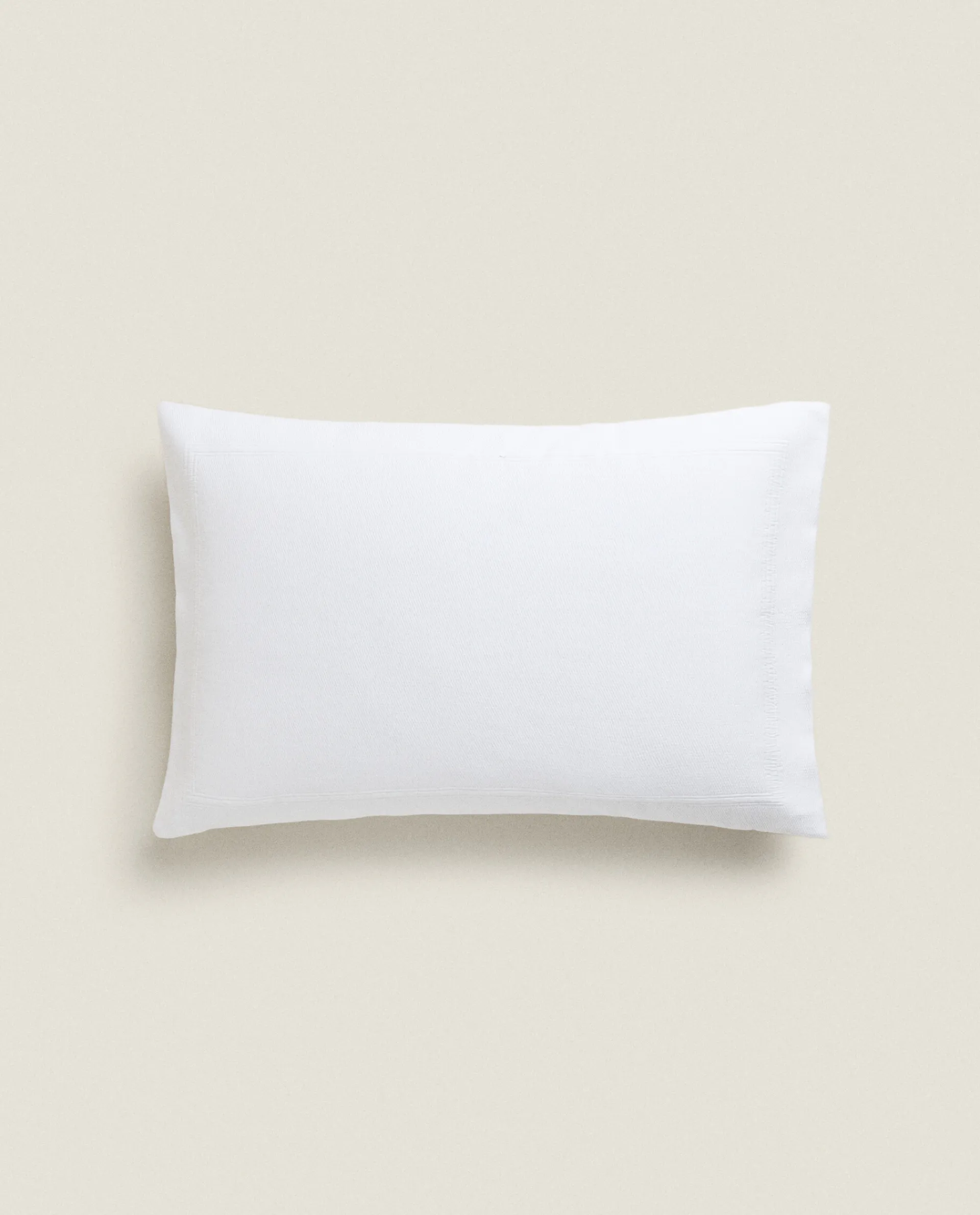Bedspreads*ZARA Home Cotton Throw Pillow Cover With Border White