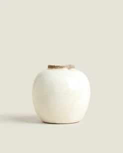 Vases*ZARA Home Crackled Vase White