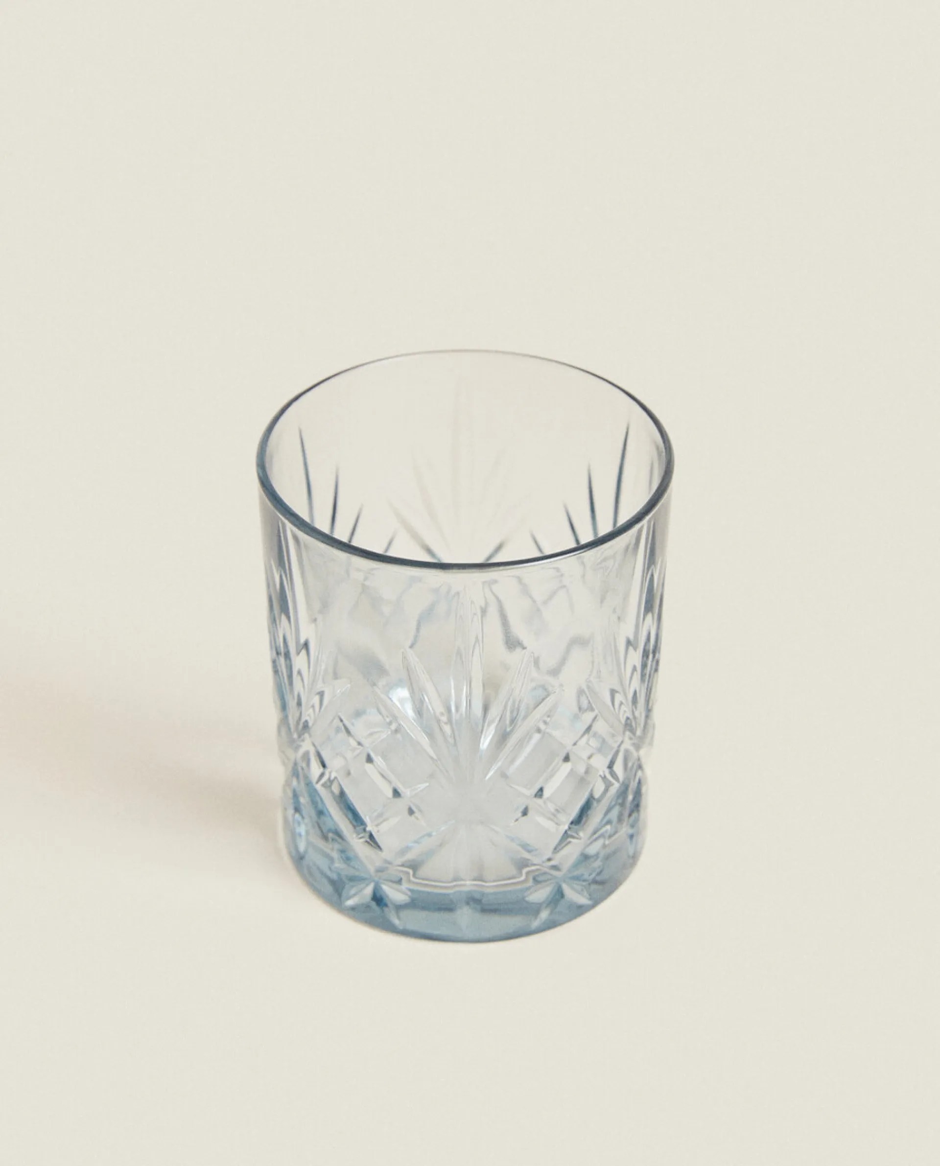 Tumblers*ZARA Home Crystalline Tumbler With Raised Design Blue