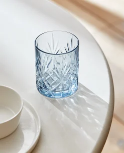 Tumblers*ZARA Home Crystalline Tumbler With Raised Design Blue