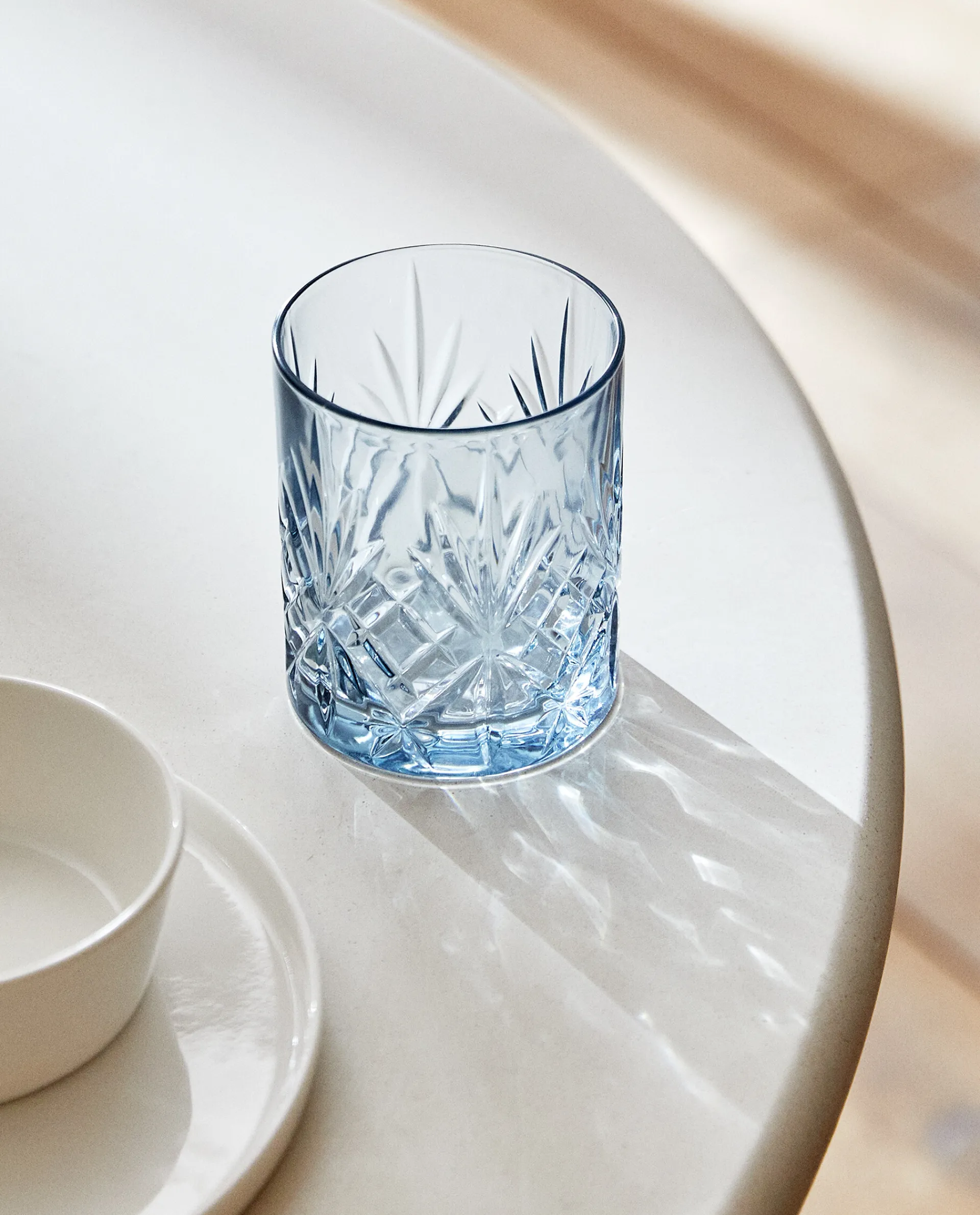 Tumblers*ZARA Home Crystalline Tumbler With Raised Design Blue