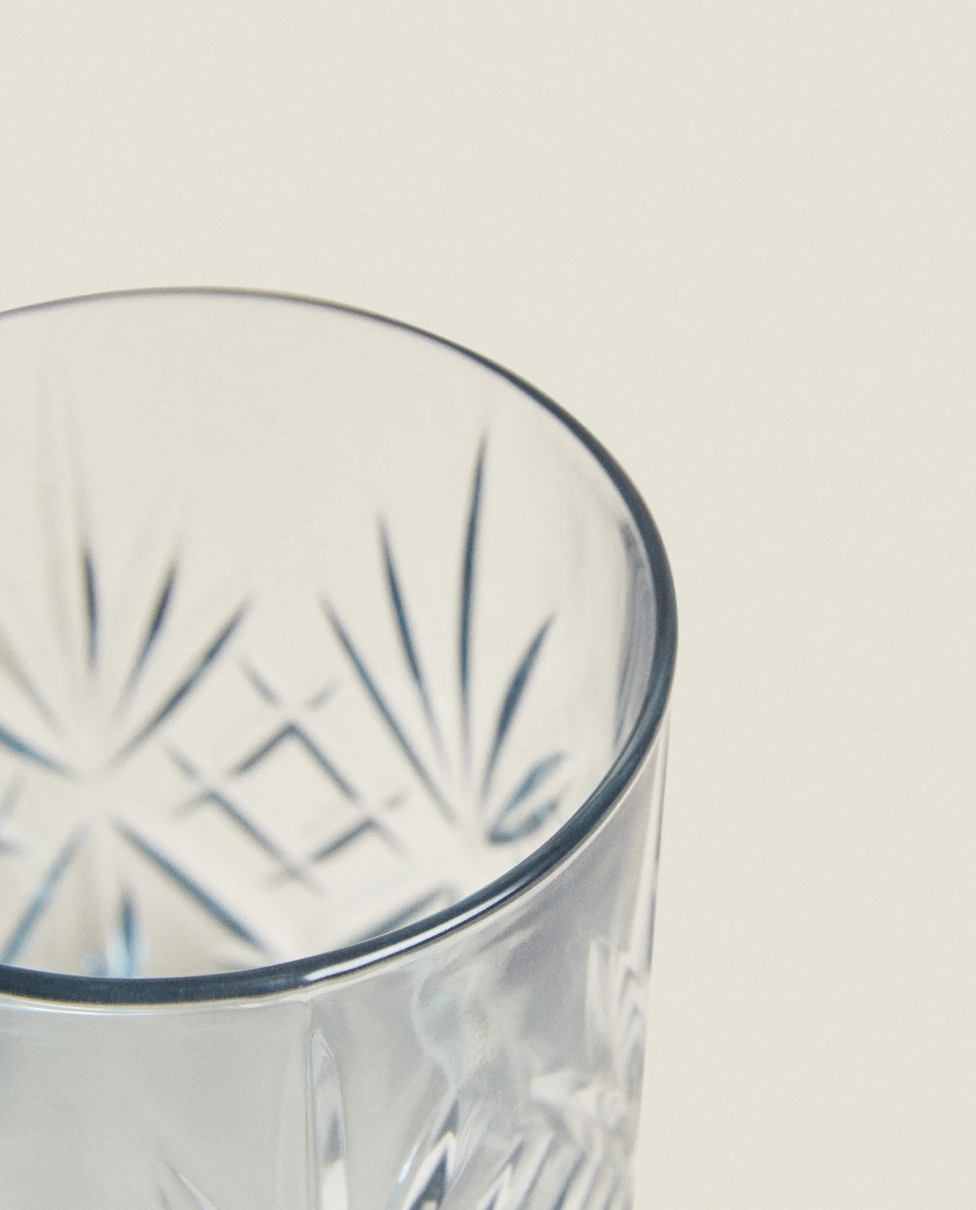 Tumblers*ZARA Home Crystalline Tumbler With Raised Design Blue