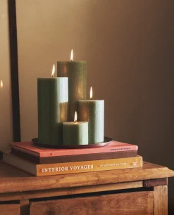 Candles*ZARA Home Cylindrical Candle Green