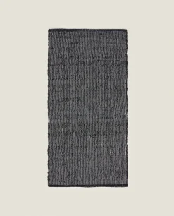 Solid*ZARA Home Dark Jute Rug Black