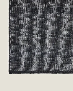 Solid*ZARA Home Dark Jute Rug Black