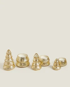 Decoration*ZARA Home Decorative Christmas Tree Candle Golden