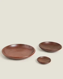 Trays And Small Change Holders*ZARA Home Decorative Round Tray Brown