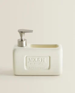 Cleaning*ZARA Home Dish Soap Dispenser With Storage Cream