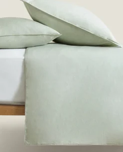 Duvet Covers*ZARA Home Double Topstitched Duvet Cover Green