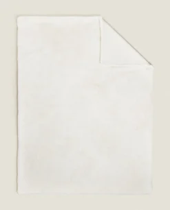 Blankets*ZARA Home Double-Textured Faux Fur Blanket Oyster White