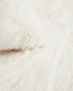 Blankets*ZARA Home Double-Textured Faux Fur Blanket Oyster White