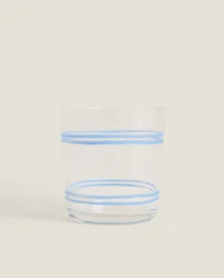 Tumblers*ZARA Home Dragonfly Print Glass Tumbler Blue