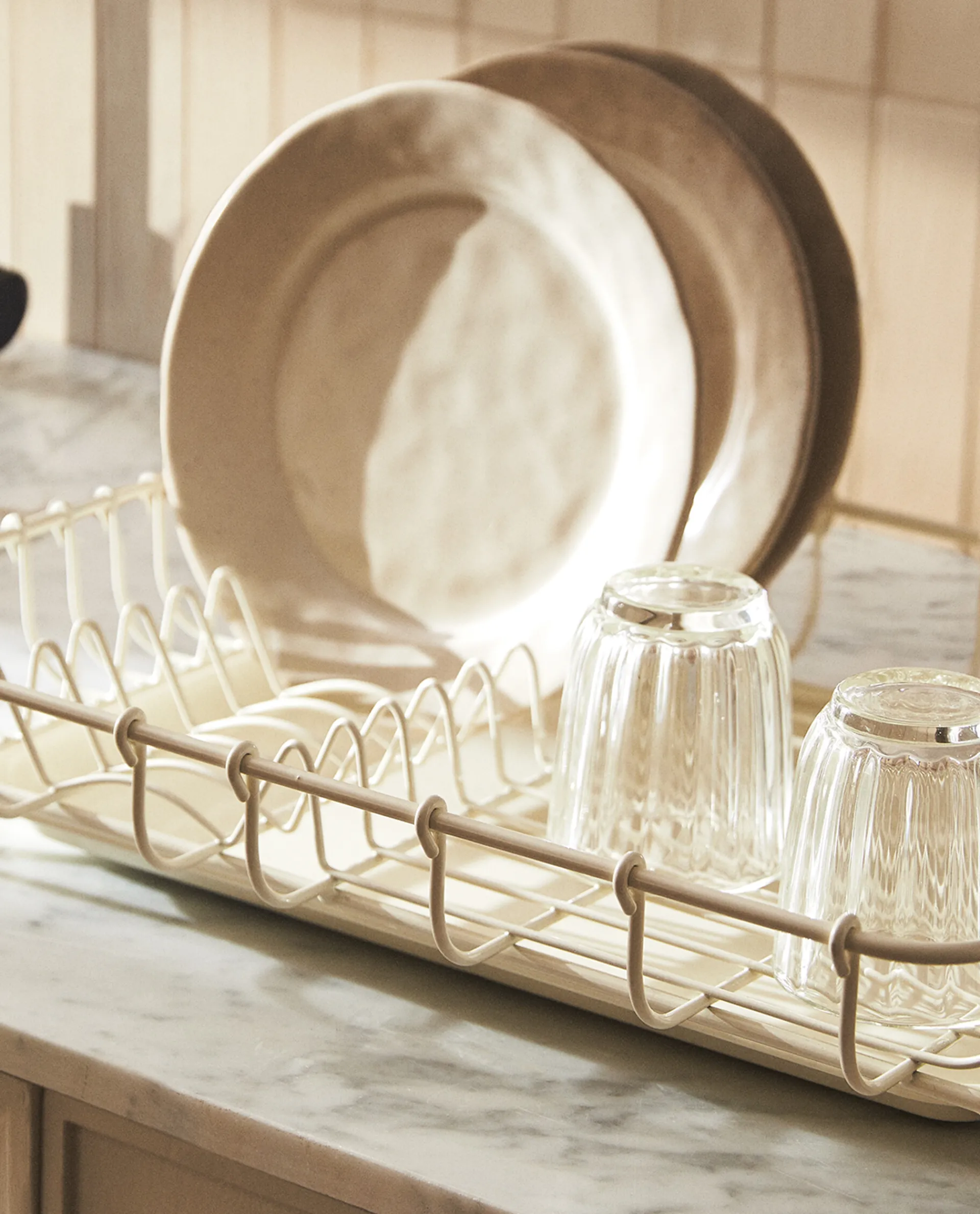 Cleaning*ZARA Home Draining Rack With Tray Cream