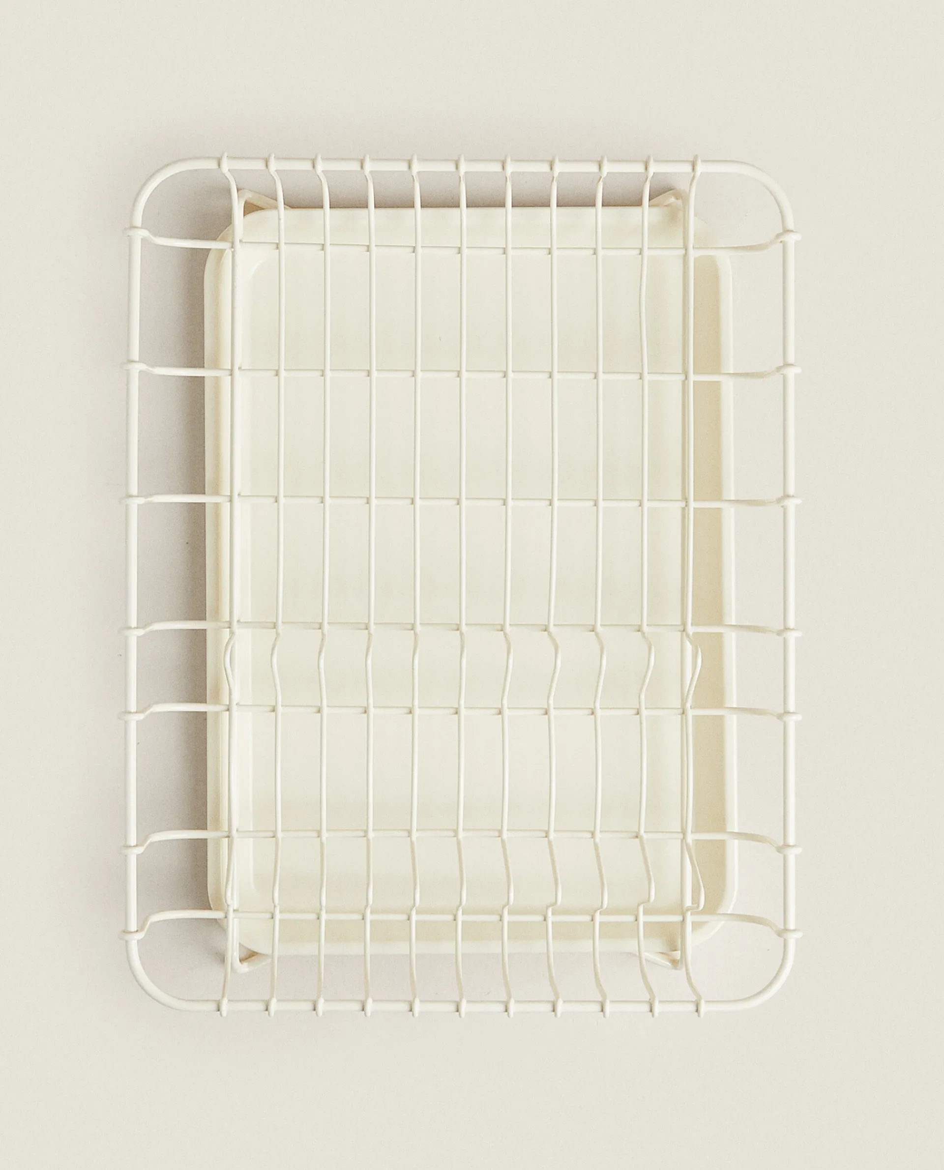 Cleaning*ZARA Home Draining Rack With Tray Cream