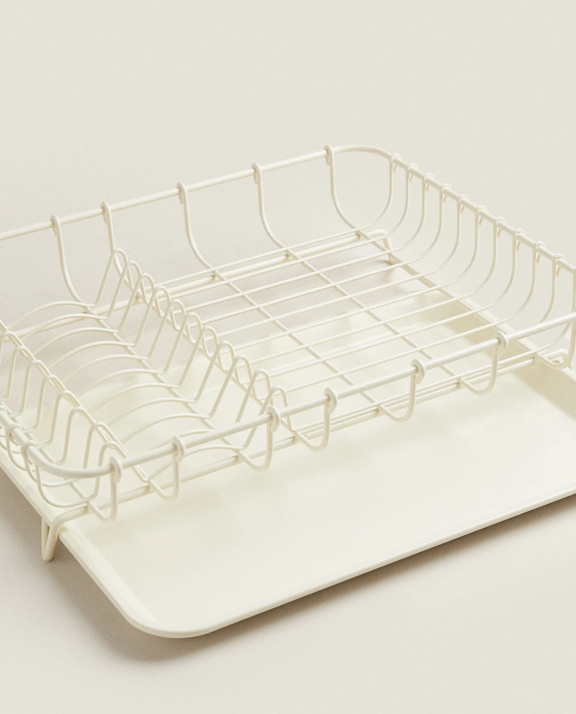 Cleaning*ZARA Home Draining Rack With Tray Cream