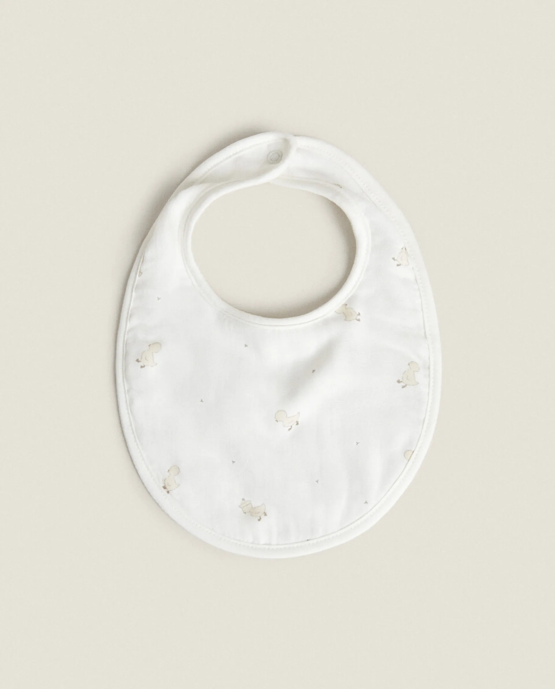 Mealtime*ZARA Home Duck Muslin Bib White