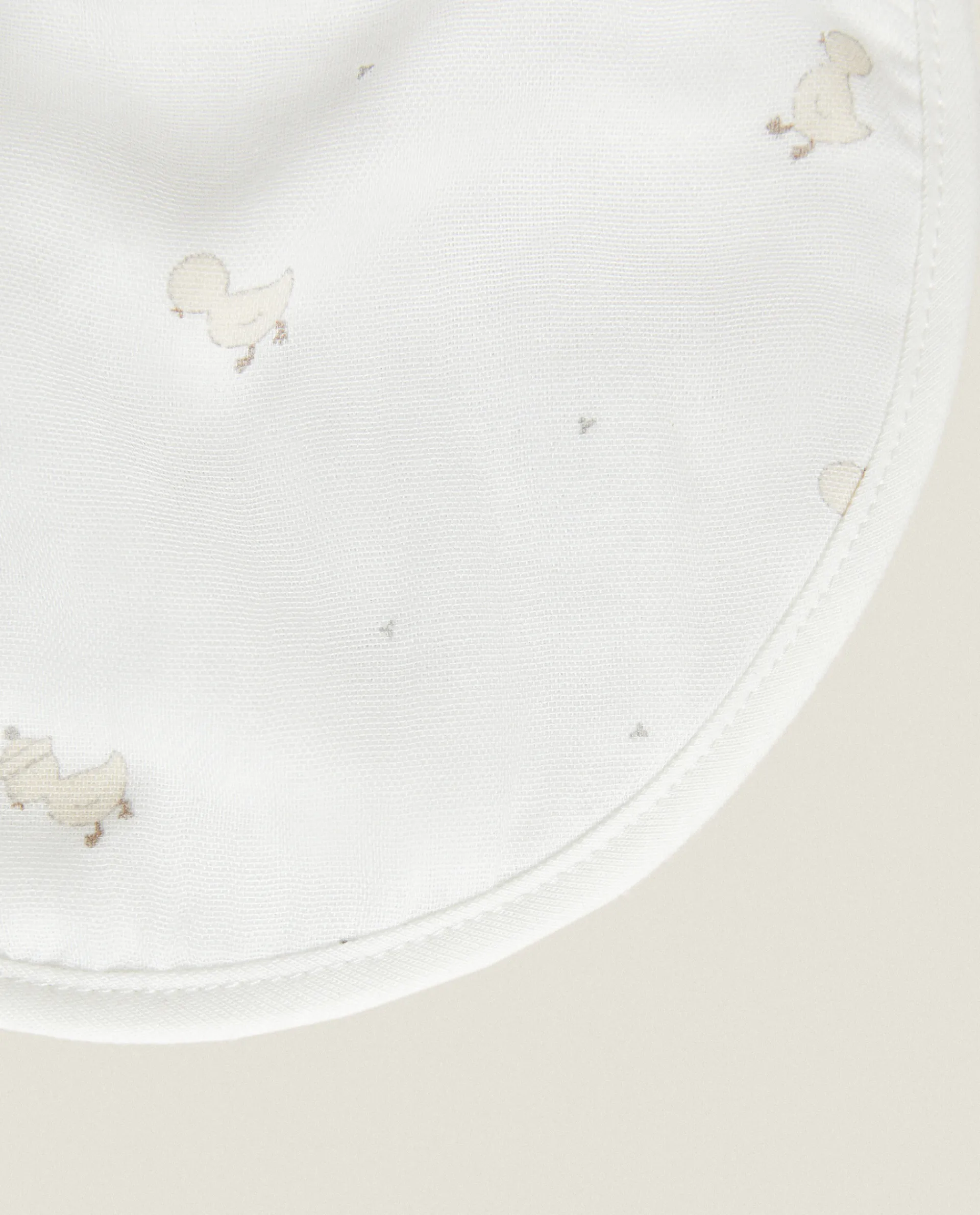 Mealtime*ZARA Home Duck Muslin Bib White