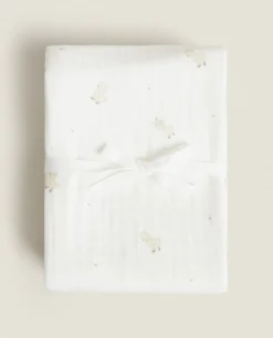 Mealtime*ZARA Home Duck Muslin Cloth (Pack Of 3) Oyster White