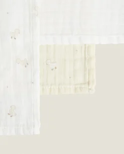Mealtime*ZARA Home Duck Muslin Cloth (Pack Of 3) Oyster White