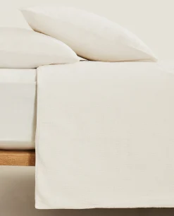 Duvet Covers*ZARA Home Duvet Cover With Raised Bedspread Effect Cream