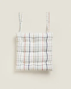 Chairs & Cushions*ZARA Home Dyed Thread Check Cushion Green