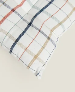 Chairs & Cushions*ZARA Home Dyed Thread Check Cushion Green