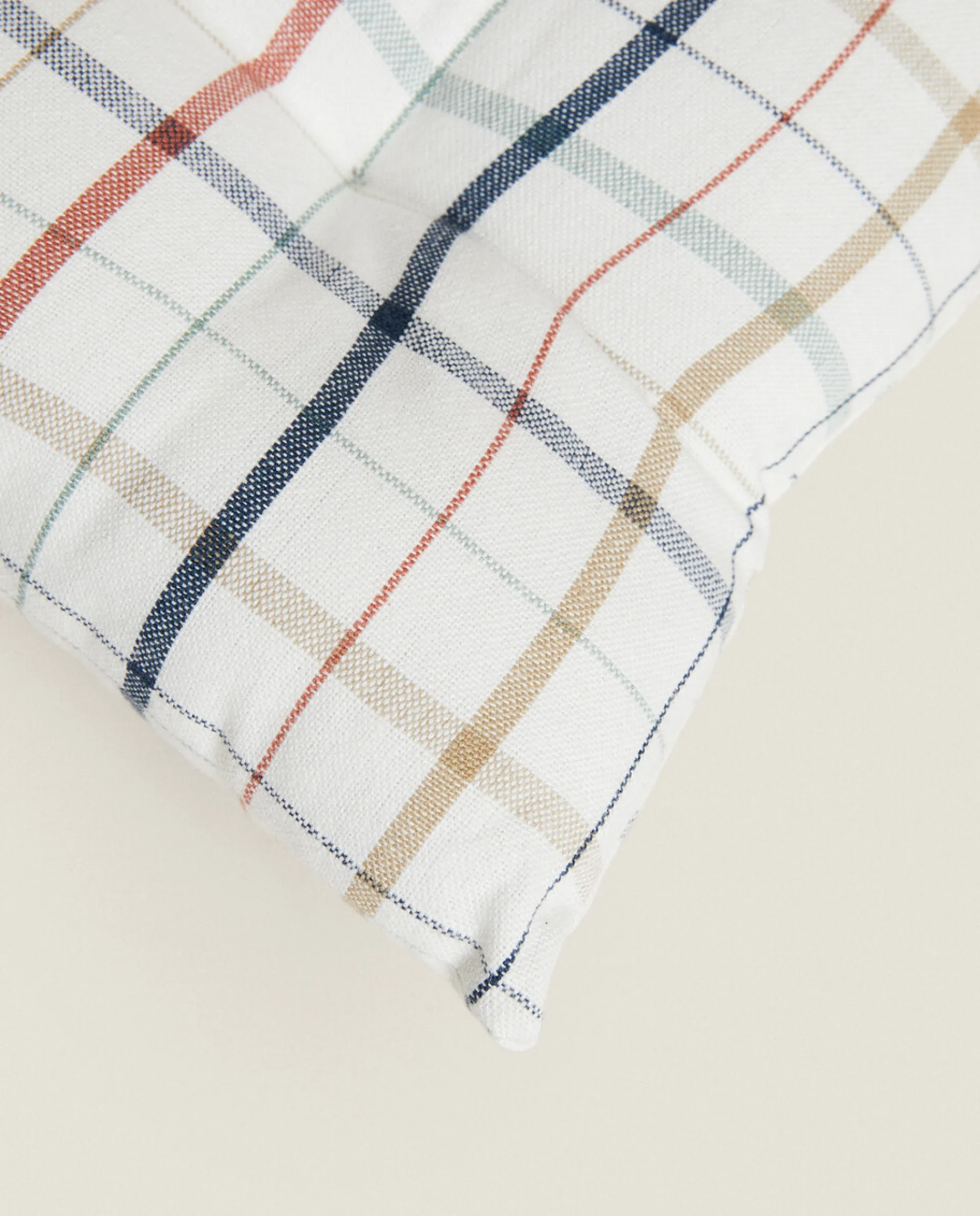 Chairs & Cushions*ZARA Home Dyed Thread Check Cushion Green