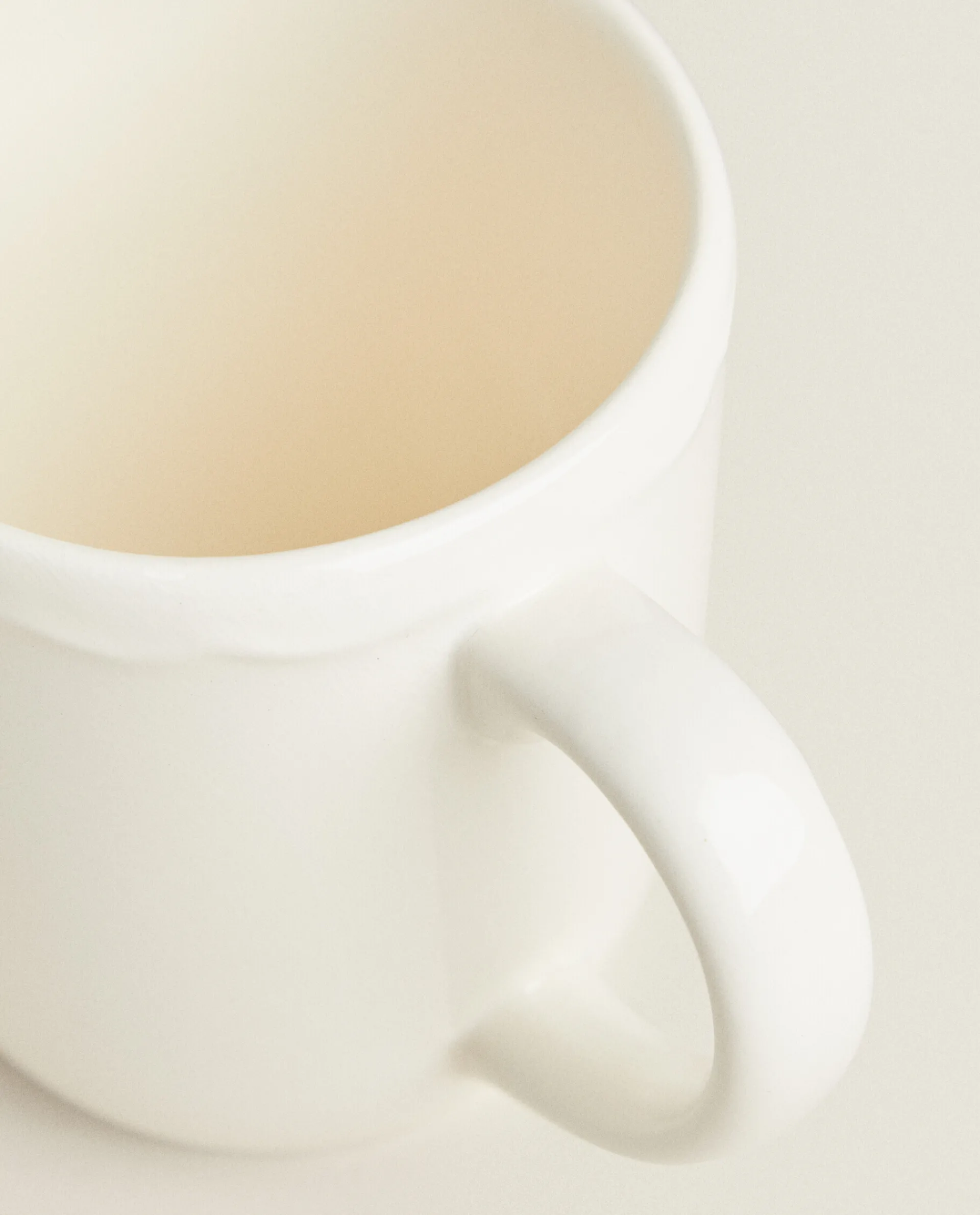 Mugs*ZARA Home Earthenware Mug With A Raised-Design Edge Cream