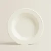 Soup Plates*ZARA Home Earthenware Soup Plate With Raised-Design Edge Cream