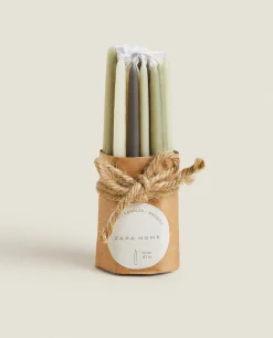 Candles*ZARA Home Elongated Candle (Pack Of 20) Grey/Blue