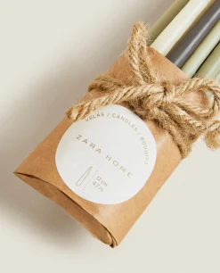 Candles*ZARA Home Elongated Candle (Pack Of 20) Grey/Blue