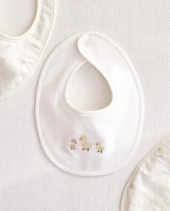 Mealtime*ZARA Home Embroidered Duck Bib White