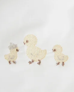 Mealtime*ZARA Home Embroidered Duck Bib White