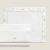 Crib Bedding*ZARA Home Embroidered Moon And Star Flat Sheet Set Taupe