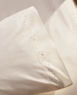 Crib Bedding*ZARA Home Embroidered Moons And Stars Pillowcase Taupe