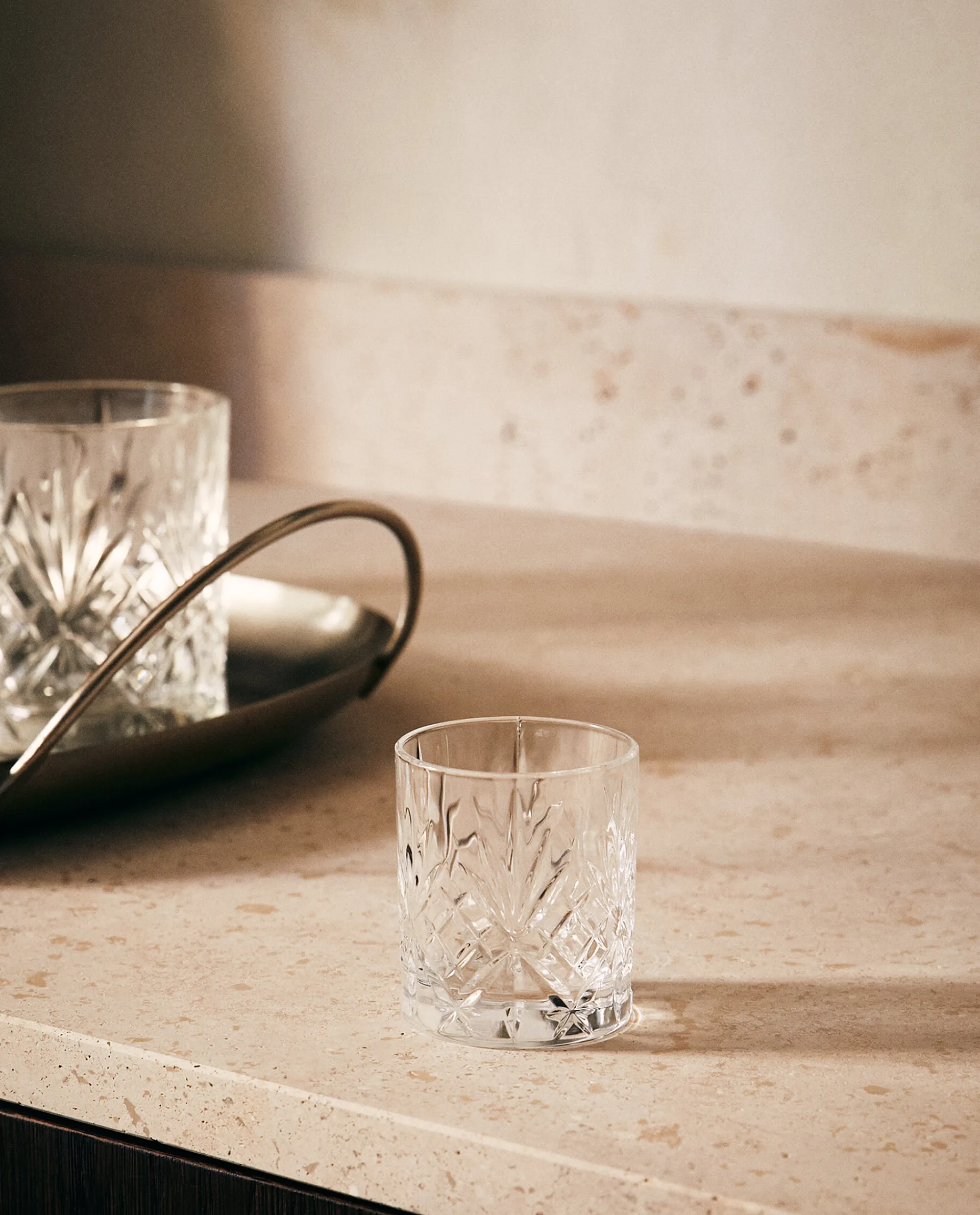 Tumblers*ZARA Home Engraved Crystalline Shot Glass Transparent