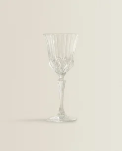 Glasses And Flutes*ZARA Home Engraved Crystalline Water Glass Transparent