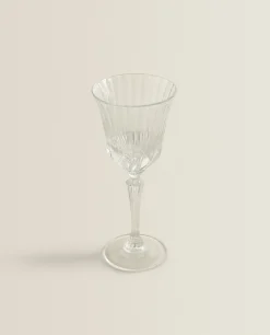 Glasses And Flutes*ZARA Home Engraved Crystalline Water Glass Transparent
