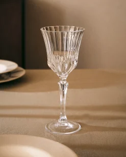 Glasses And Flutes*ZARA Home Engraved Crystalline Water Glass Transparent