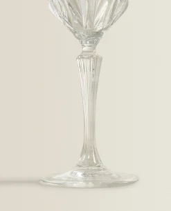 Glasses And Flutes*ZARA Home Engraved Crystalline Water Glass Transparent