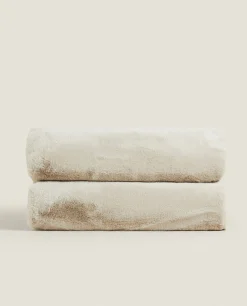Blankets*ZARA Home Faux Fur Blanket Grey