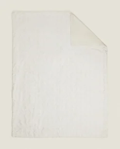 Blankets*ZARA Home Faux Fur Blanket Oyster White