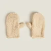 Accessories*ZARA Home Faux Shearling Mittens Beige